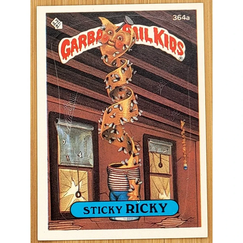 1987 TOPPS GARBAGE PAIL KIDS STICKY RICKY 364A WHITE DOT ERROR IN NAME PLATE